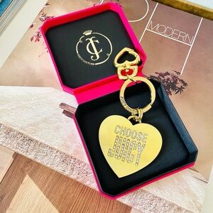 Y2K Vintage Juicy Couture Heart Shaped Keychain